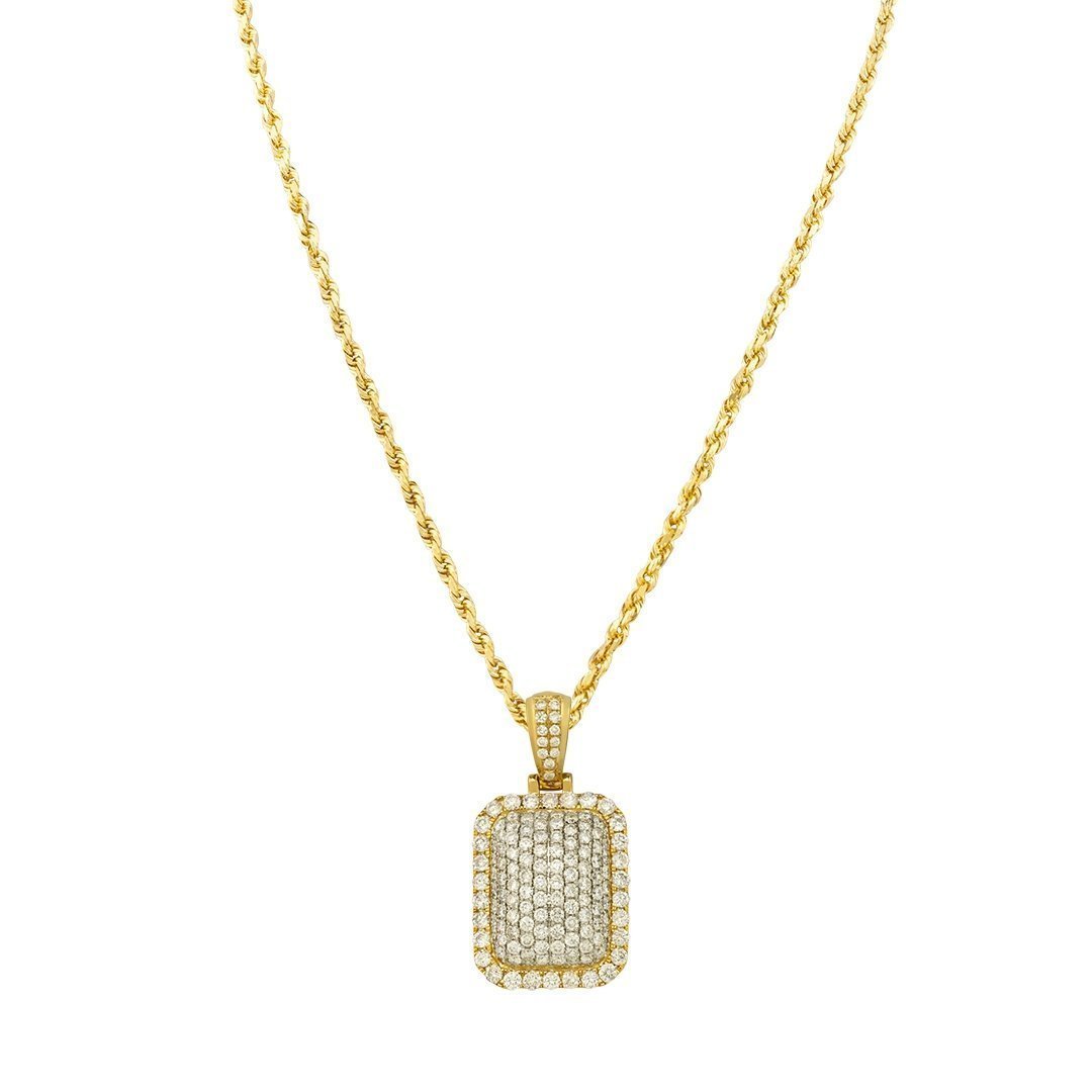Royal Collection Diamond Pendant in 14k Yellow Gold 3 Ctw