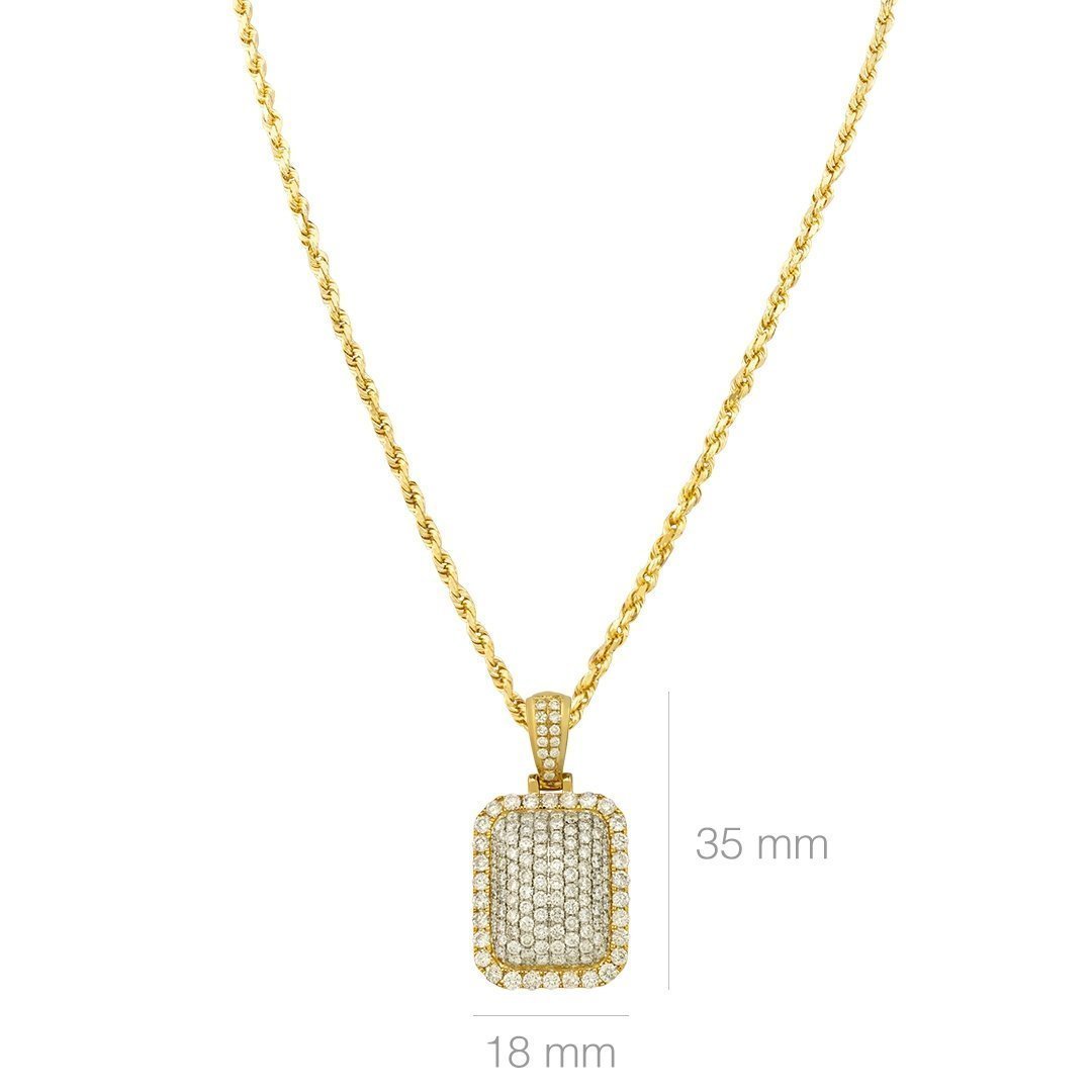 Royal Collection Diamond Pendant in 14k Yellow Gold 3 Ctw