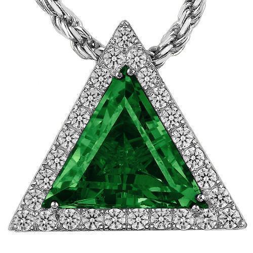 Ornate Jewels 925 Sterling Silver Green Emerald Solitaire Pendant Chain  Necklace for Women Emerald Rhodium Plated Sterling Silver Necklace Price in  India - Buy Ornate Jewels 925 Sterling Silver Green Emerald Solitaire