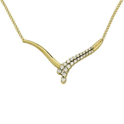 Yellow Womens Necklace Pendant in 14K Yellow Gold 0.79 Ctw