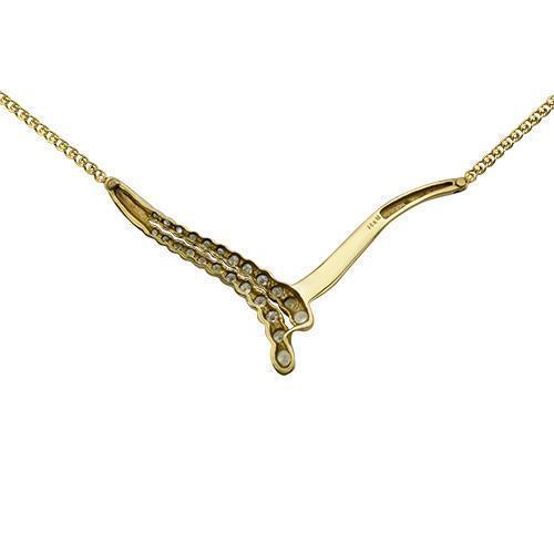 Yellow Womens Necklace Pendant in 14K Yellow Gold 0.79 Ctw