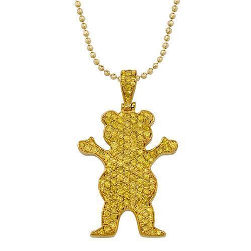 Yellow Enhanced Diamond Bear Pendant in 14k Yellow Gold 1.51 Ctw