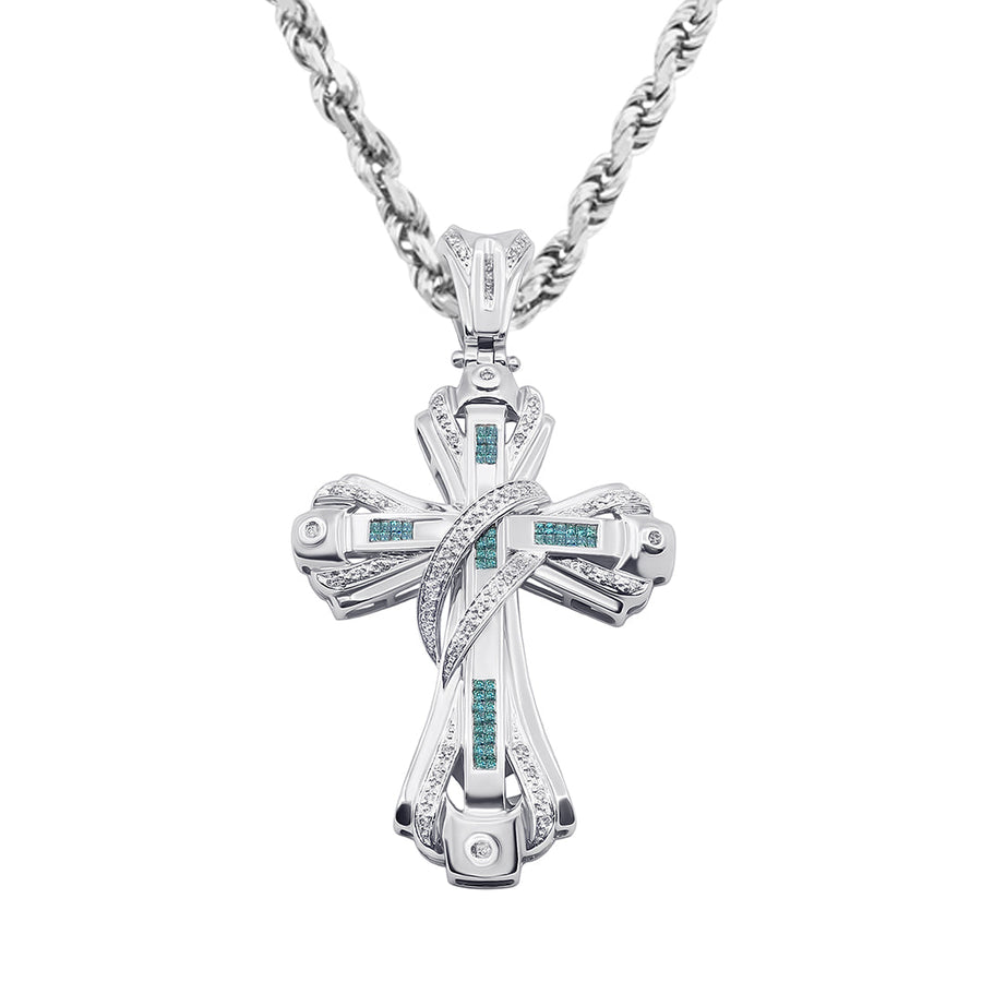 Princess Cut Cross Pendant