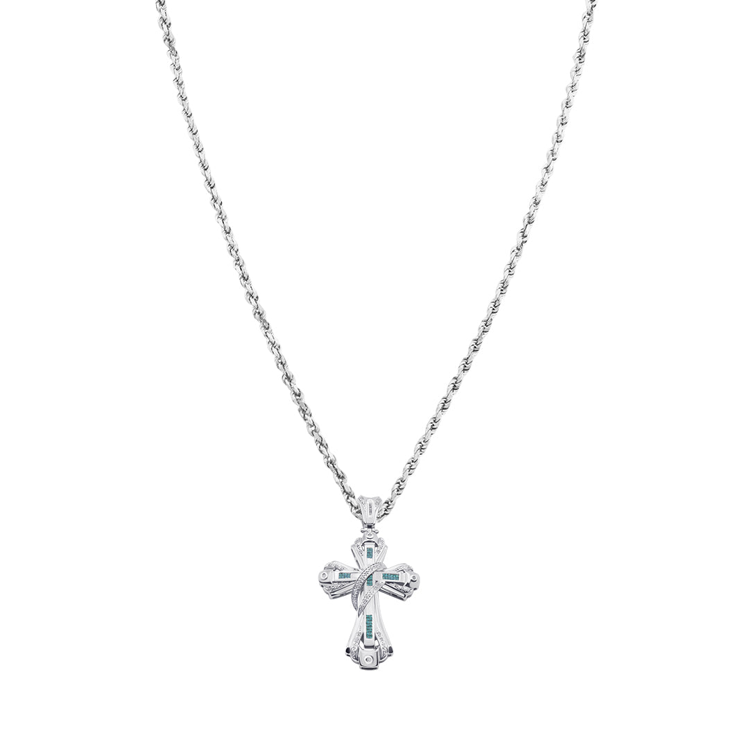 Princess Cut Cross Pendant