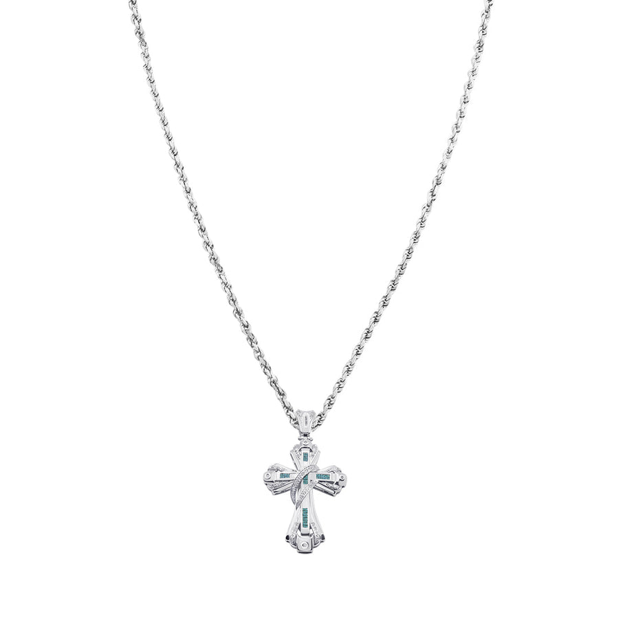 Princess Cut Cross Pendant