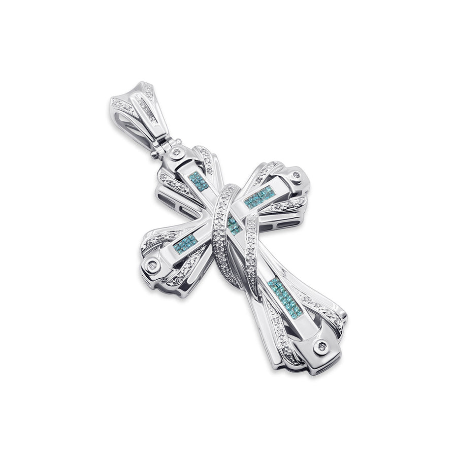 Princess Cut Cross Pendant