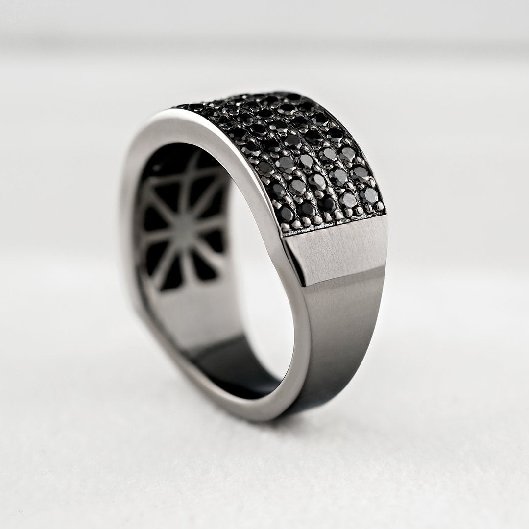 Stylish Surgical Stainless Steel Rhodium Wedding Engagement Ring Boys –  ZIVOM