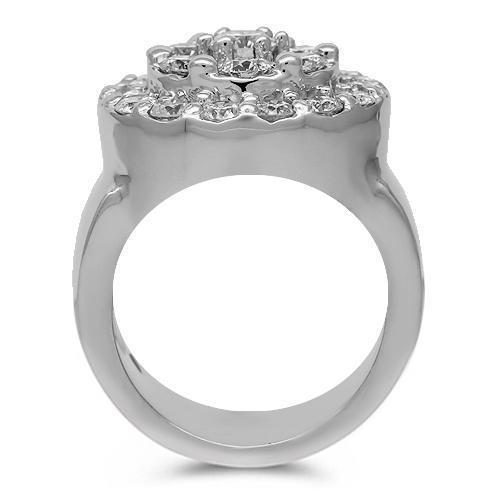 10K Solid White Gold Mens Diamond Pinky Ring 4.80 Ctw