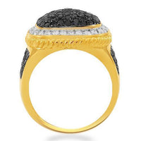 Thumbnail for 10K Solid Yellow Gold Black Diamond Rings for Men Collection Ring 6.50 Ctw