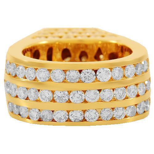 10K Solid Yellow Gold Mens Diamond Pinky Ring 9.00 Ctw