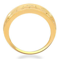 Thumbnail for 10K Solid Yellow Gold Mens Diamond Wedding Ring Band 1.10 Ctw