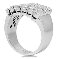 Thumbnail for 10K White Solid Gold Mens Diamond Ring 2.67 Ctw