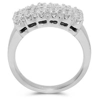 Thumbnail for 10K White Solid Gold Mens Diamond Ring 2.67 Ctw
