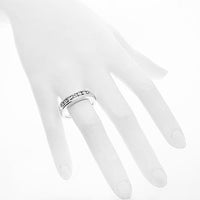 Thumbnail for 10K White Solid Gold Mens Diamond Wedding Ring Band 1.30 Ctw
