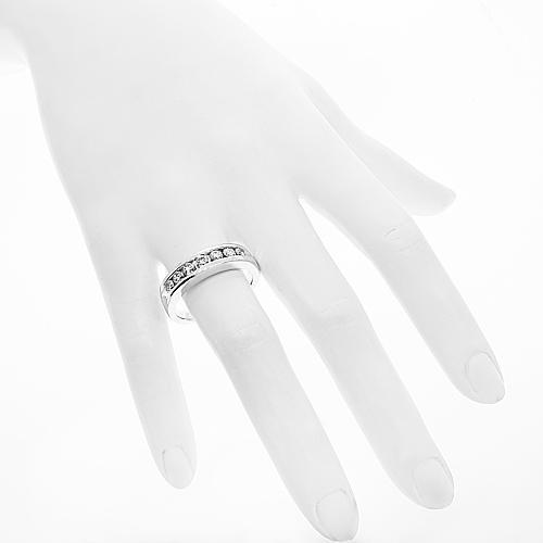 10K White Solid Gold Mens Diamond Wedding Ring Band 1.30 Ctw