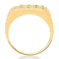 Thumbnail for 10K Yellow Solid Gold Mens Diamond Pinky Ring 0.59 Ctw