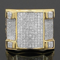 Thumbnail for 10K Yellow Solid Gold Mens Diamond ring 0.78 Ctw