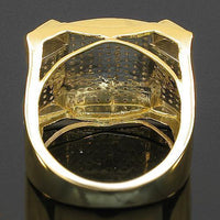 Thumbnail for 10K Yellow Solid Gold Mens Diamond ring 0.78 Ctw
