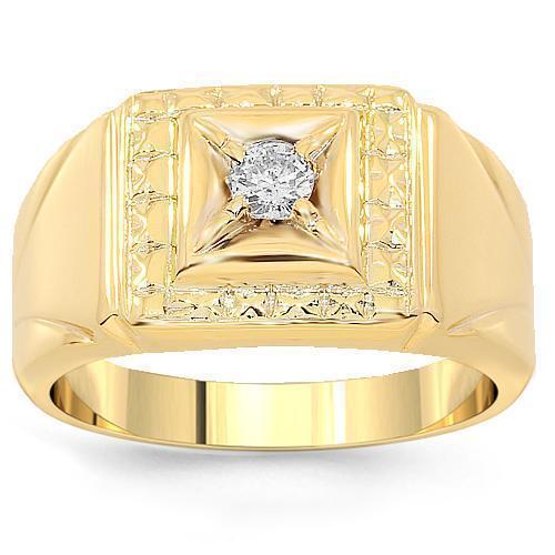 Diamond rings for men gold Clearance