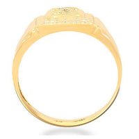 Thumbnail for 10K Yellow Solid Gold Mens Diamond Solitaire Pinky Ring 0.13 Ctw