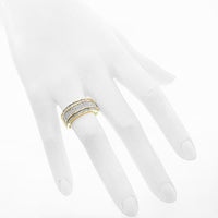 Thumbnail for 10K Yellow Solid Gold Mens Diamond Wedding Ring Band 0.38 Ctw
