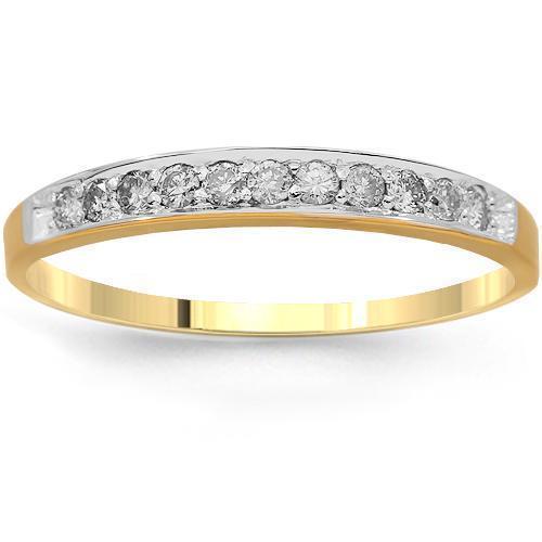 Yellow 10K Yellow Solid Gold Womens Diamond Wedding Band 0.50 Ctw