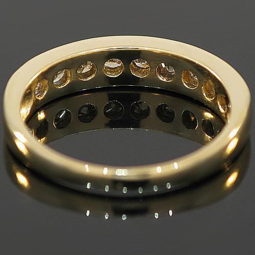 Yellow 10K Yellow Solid Gold Womens Diamond Wedding Band 0.50 Ctw