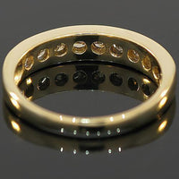 Thumbnail for Yellow 10K Yellow Solid Gold Womens Diamond Wedding Band 0.50 Ctw