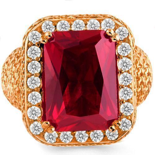 Simple Ruby Men Ring - 3.90 gms