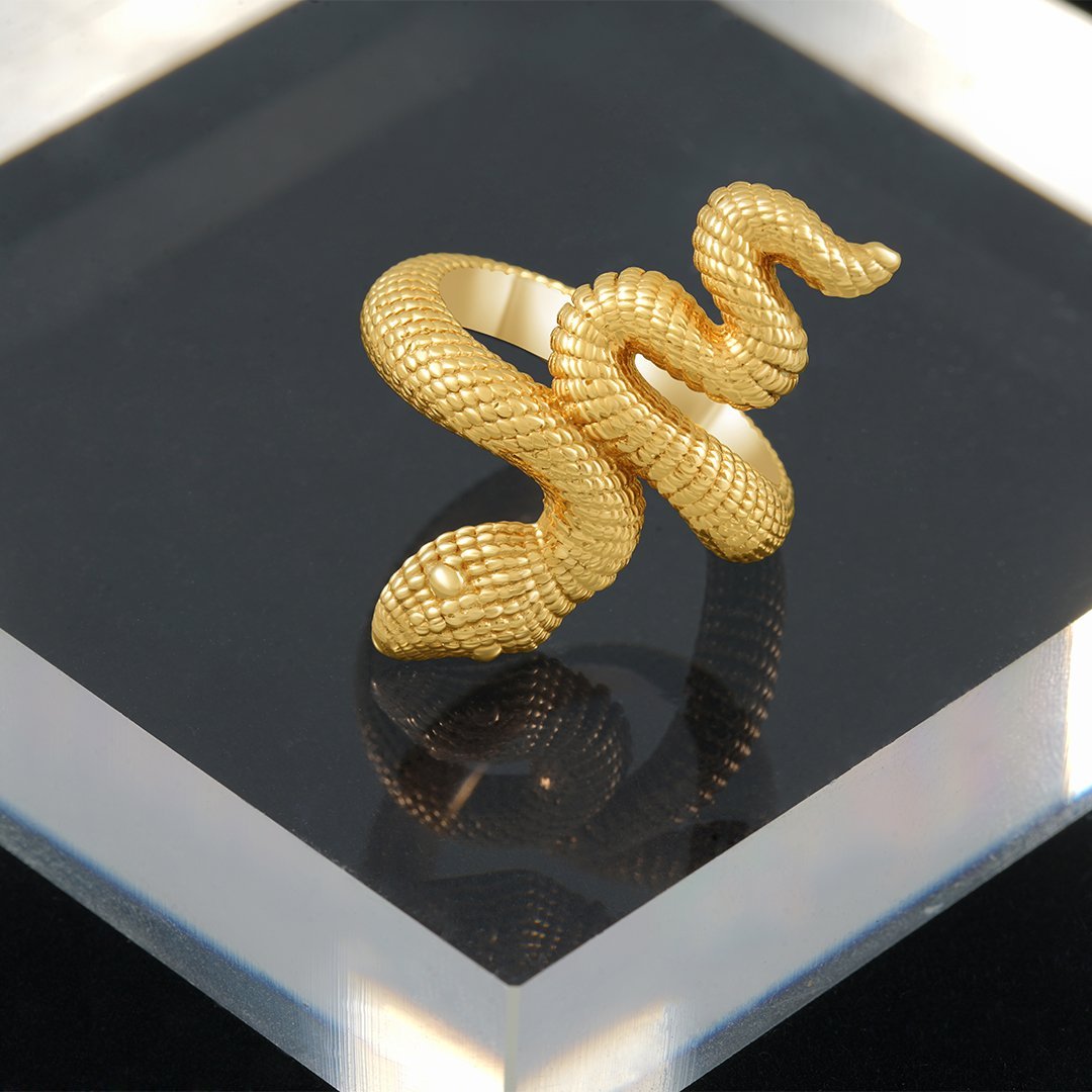 14k Gold Avianne Snake Ring