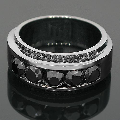 10K Dark Rhodium Ring 002-160-2001596 - Wedding Bands | Kiefer Jewelers |  Lutz, FL