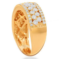 Thumbnail for 14K Solid Rose Gold Womens Diamond Cocktail Ring 1.12 Ctw