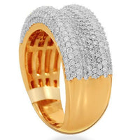 Thumbnail for 14K Solid Rose Gold Womens Diamond Cocktail Ring 1.45 Ctw