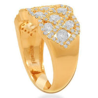 Thumbnail for 14K Solid Rose Gold Womens Diamond Cocktail Ring 1.75 Ctw