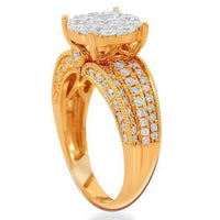Thumbnail for 14K Solid Rose Gold Womens Diamond Cocktail Ring 1.88 Ctw