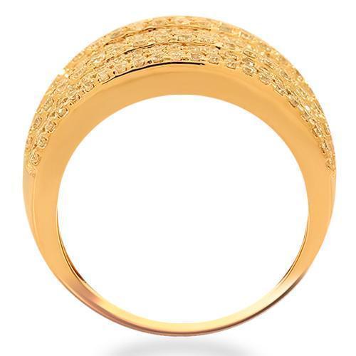 14K Solid Rose Gold Womens Diamond Cocktail Ring 2.41 Ctw