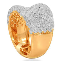 Thumbnail for 14K Solid Rose Gold Womens Diamond Cocktail Ring 2.72 Ctw