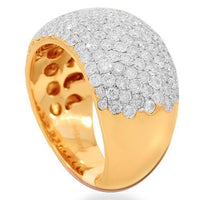 Thumbnail for 14K Solid Rose Gold Womens Diamond Cocktail Ring 2.93 Ctw