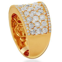 Thumbnail for 14K Solid Rose Gold Womens Diamond Cocktail Ring 3.26 Ctw