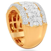 Thumbnail for 14K Solid Rose Gold Womens Diamond Cocktail Ring 3.47 Ctw