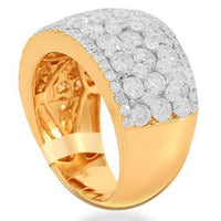 Thumbnail for 14K Solid Rose Gold Womens Diamond Cocktail Ring 3.68 Ctw