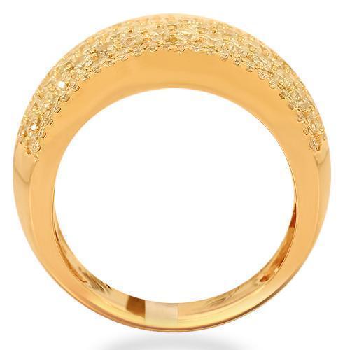 14K Solid Rose Gold Womens Diamond Cocktail Ring 3.69 Ctw