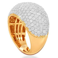 Thumbnail for 14K Solid Rose Gold Womens Diamond Cocktail Ring 4.76 Ctw