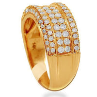 Thumbnail for 14K Solid Rose Gold Womens Diamond Ring 1.03 Ctw