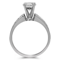 Thumbnail for 14K Solid White Gold Diamond Bridal Ring Set 1.81 Ctw