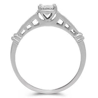 Thumbnail for 14K Solid White Gold Diamond Engagement Ring 0.65 Ctw