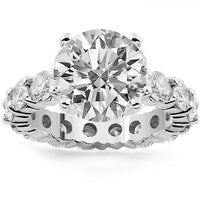 Thumbnail for 14K Solid White Gold Diamond Engagement Ring 10.65 Ctw