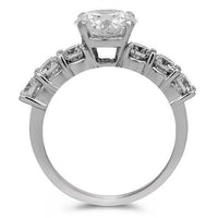 Thumbnail for 14K Solid White Gold Diamond Engagement Ring 3.22 Ctw