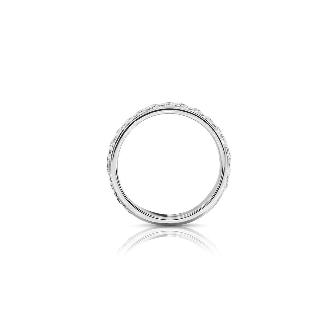 14K Solid White Gold 3mm Plain Wedding Band – Unisex Ring For Men & Women