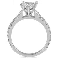 Thumbnail for 14K Solid White Gold Heart Shaped  EGL Certified Diamond Engagement Ring 1.75 Ctw